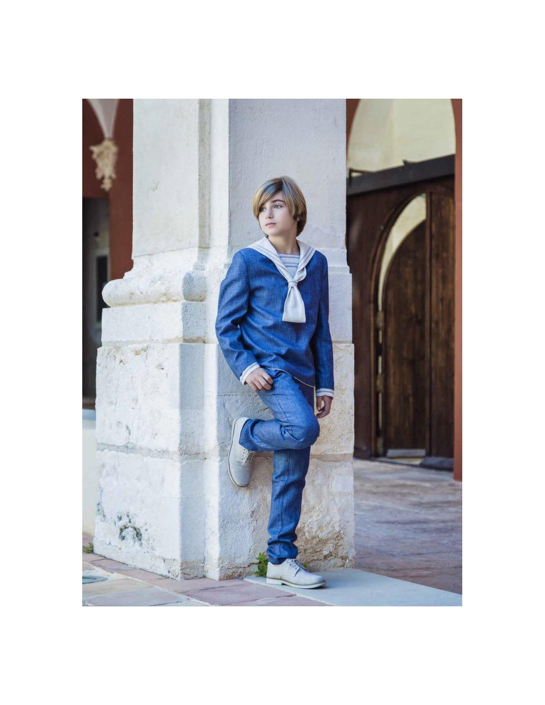 Barcarola Traje de Comunión Azul Disponible en tienda física